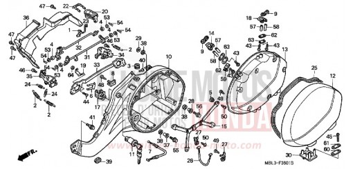 BORSA LATERALE SX (NT650VW/X/Y/1) NT650VY di 2000